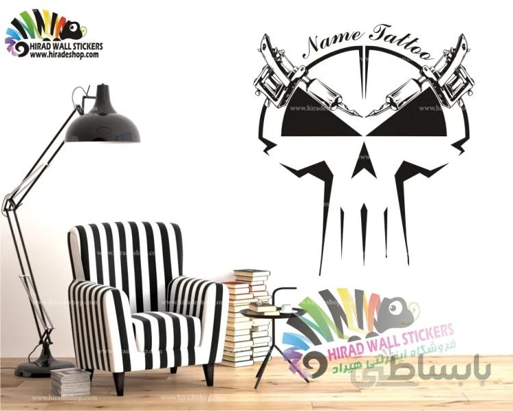 استیکر تتو طرح اسکلت Tattoo Skeleton Design Wallstickers کد h995