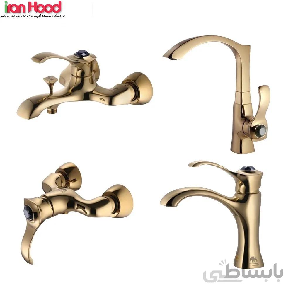 شیرالات درخشان مدل رزکات طلامات ا Derakhshan gold mate Rose-Cut taps