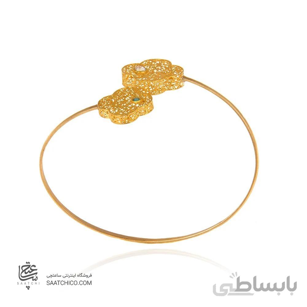 دستبند النگویی طلا طرح ونکلیف کد CB335
