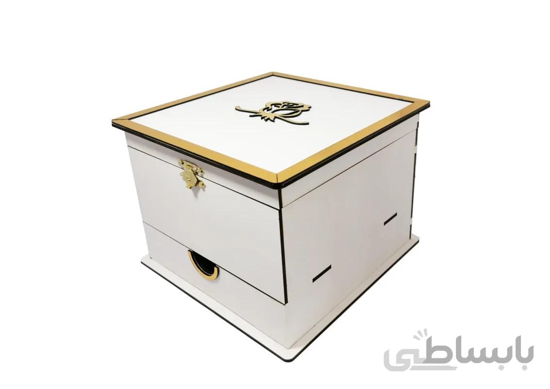 باکس مربع کشویی سفید