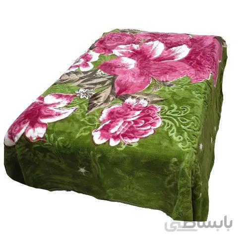 پتو گلاریس 2 نفره سبز