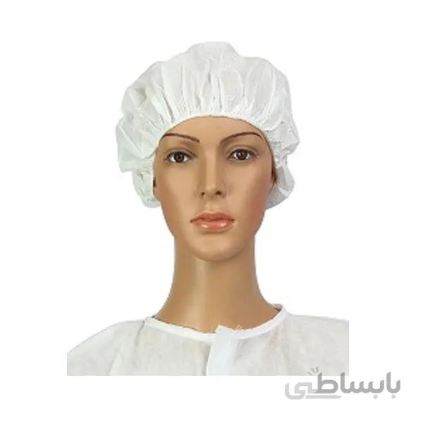 کلاه یکبار مصرف کش دار سفید 25 عددی