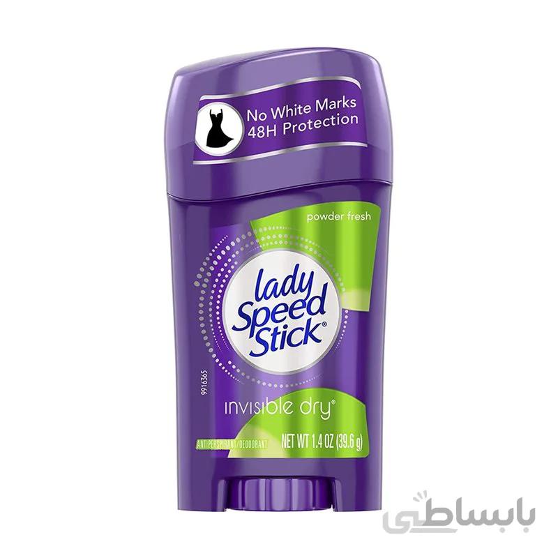 مام استیک ضد تعریق زنانه لیدی اسپید مدل invisible dry وزن 40 گرم ا lady speed invisible dry stick 39.6 gr