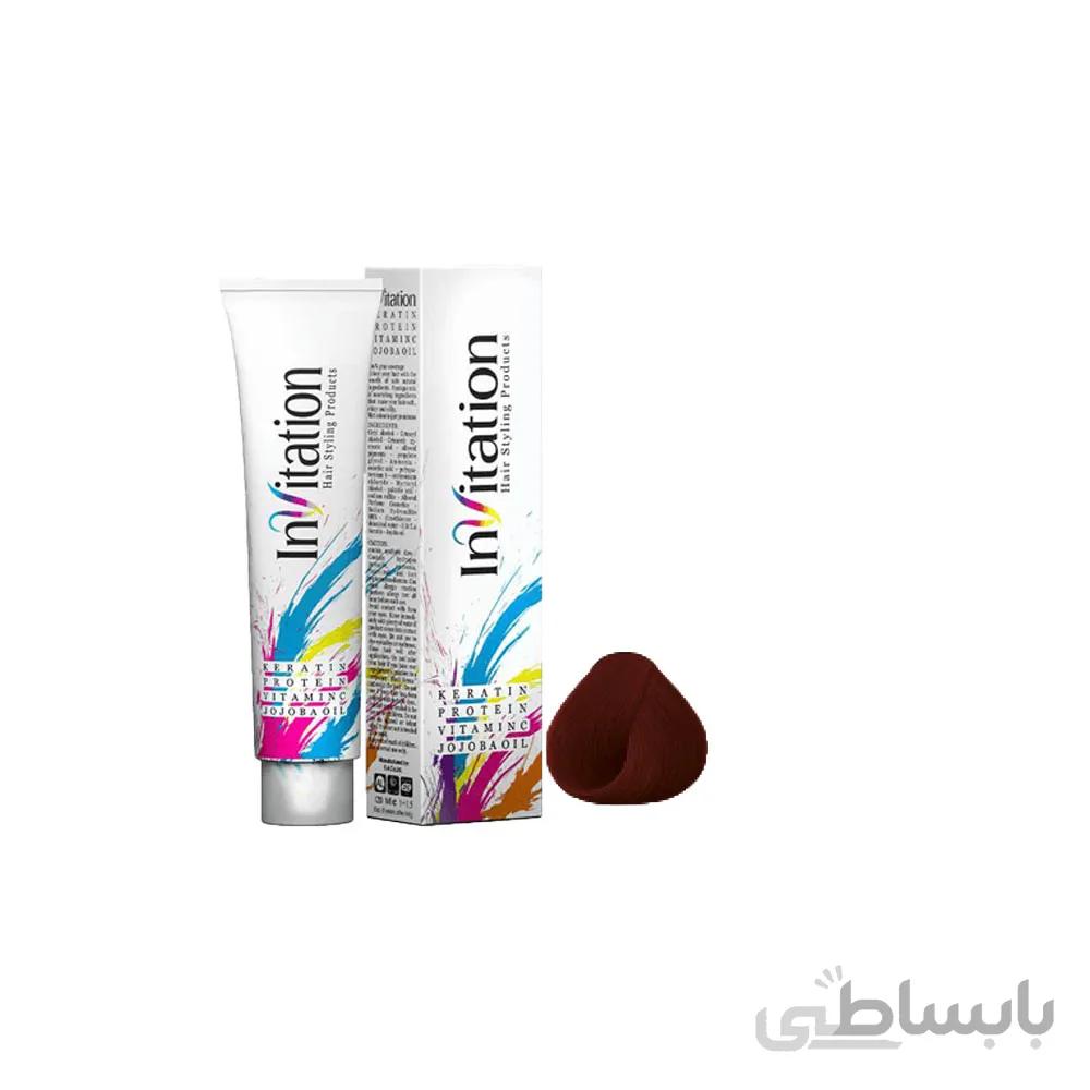 رنگ مو اینویتیشن شماره 5.6 حجم 120 میلی لیتر رنگ آلبالویی تیره
