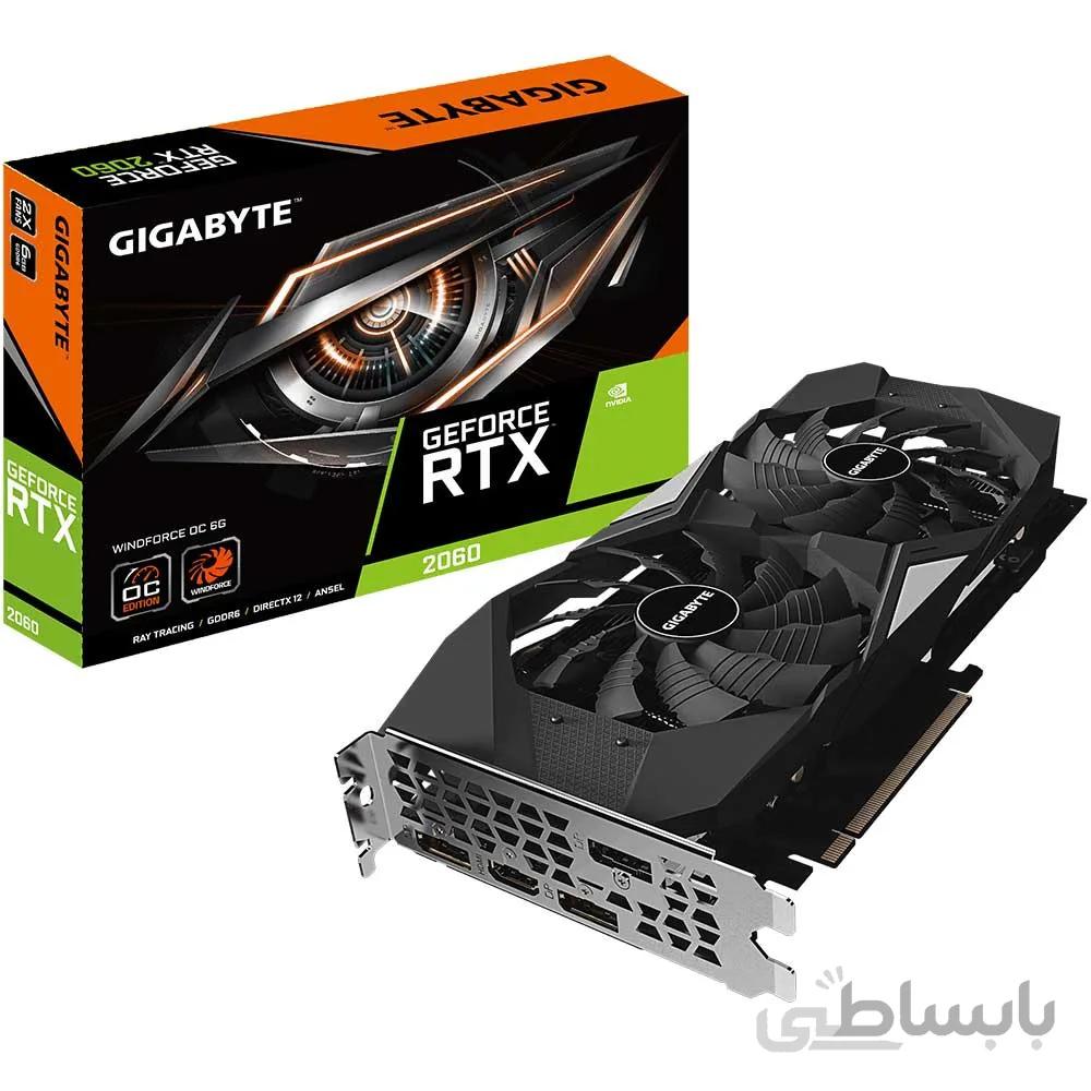 کارت گرافیک گیگابایت (RTX2060 6GB WF D6 (192Bit ا VGA GIGA byte
