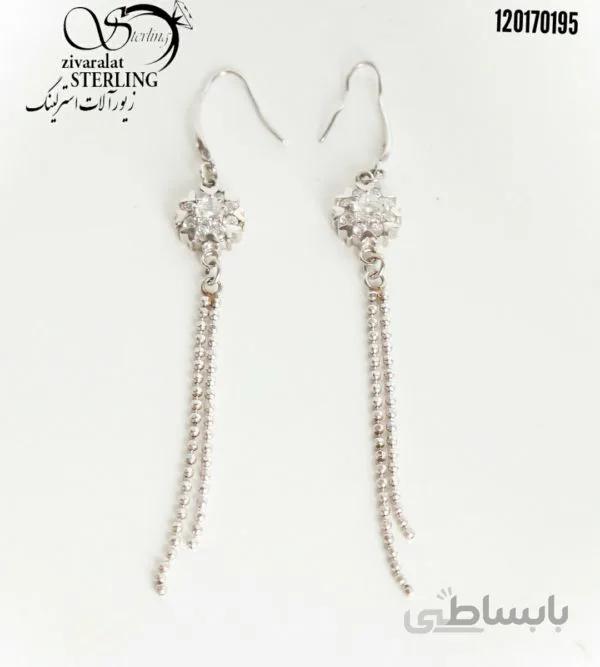 گوشواره نقره طرح میخی