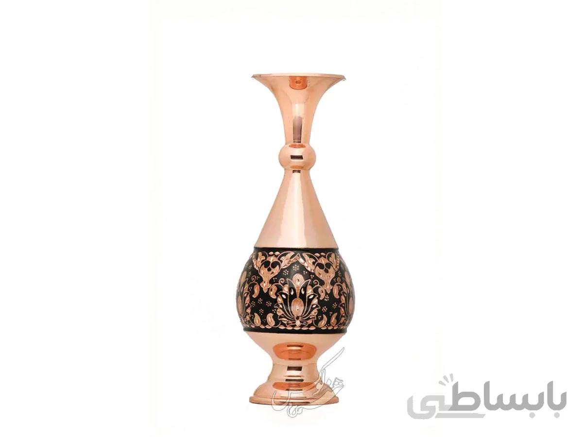 گلدان مس و حکاکی 20 سانتی