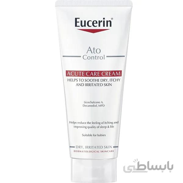 کرم درمان اگزما و خشکی اوسرین Eucerin سری Ato Control مدل Acute Care Cream حجم ۱۰۰ میل ا Eucerin Ato Control Acute Care Cream 100ml