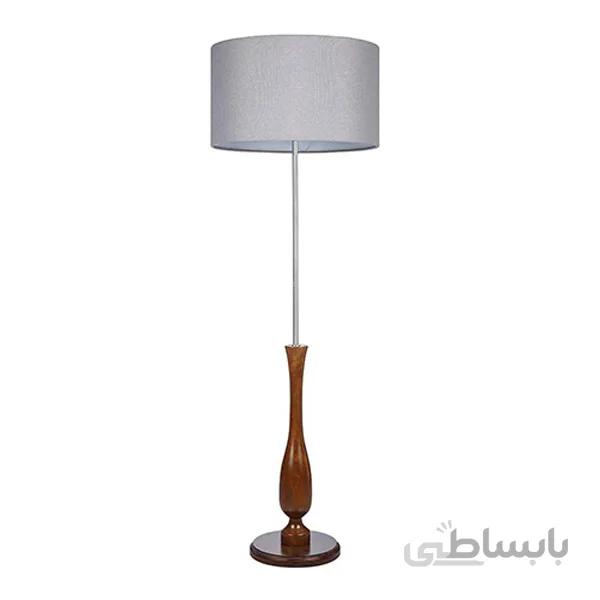 آباژور ایستاده چوبی چشمه نور مدل ML7024/BR-T شید طوسی