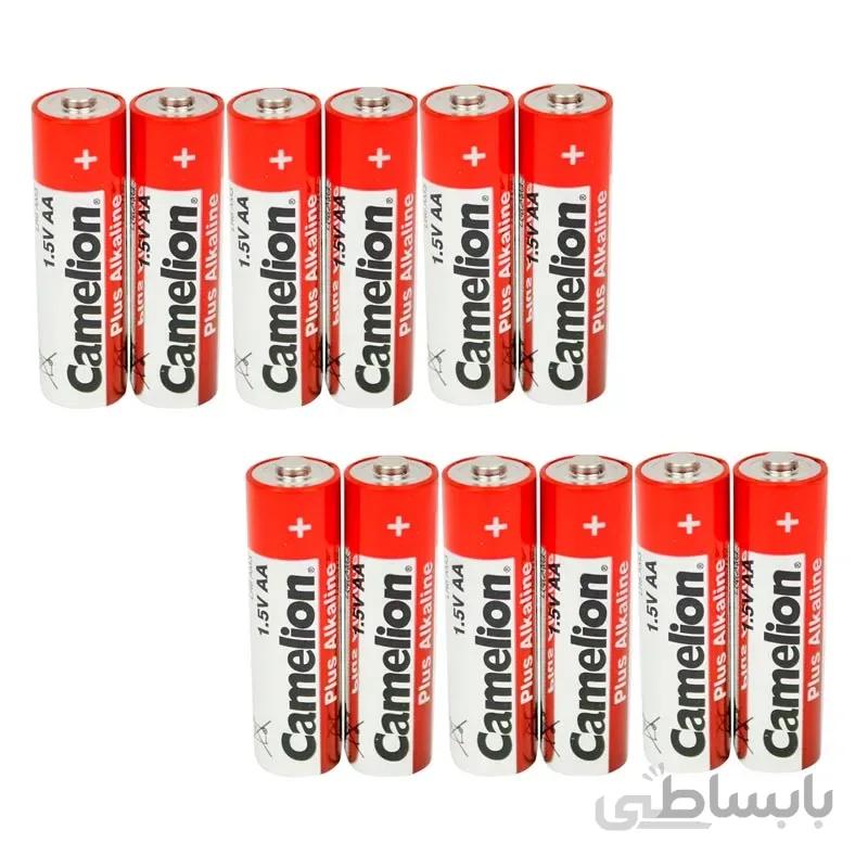 باتری قلمی Camelion Plus Alkaline LR6 1.5V AA بسته ۱۲ عددی
