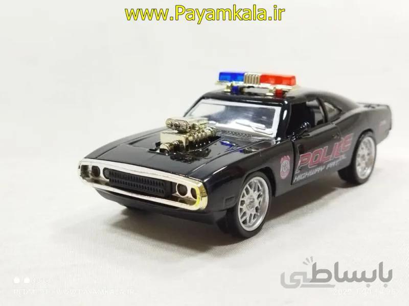 ماشین دوج چارجر پلیس چراغ چشمک زن (KINGS TOY-5078) مشکی