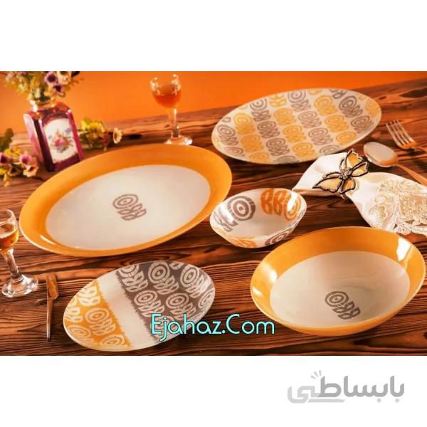 سرویس غذاخوری 25 پارچه ظروف شیشه ای طرح رادین آرکوفام
