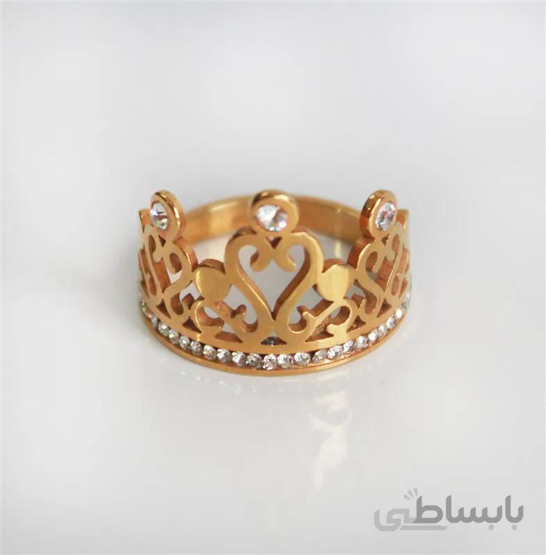 انگشتر استیل تاج/ سایز 7