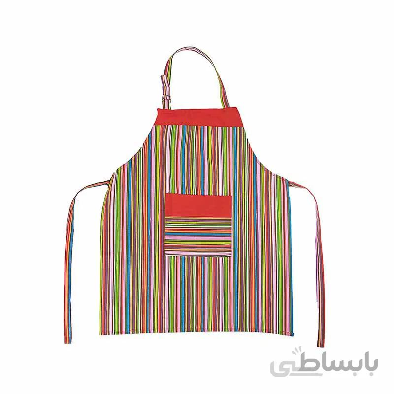 پيشبند کتان رزين تاژ طرح راه راه الوان