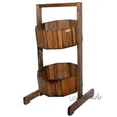 آویز 2طبقه گرد تمام چوب وودمن ا وود من-wood man