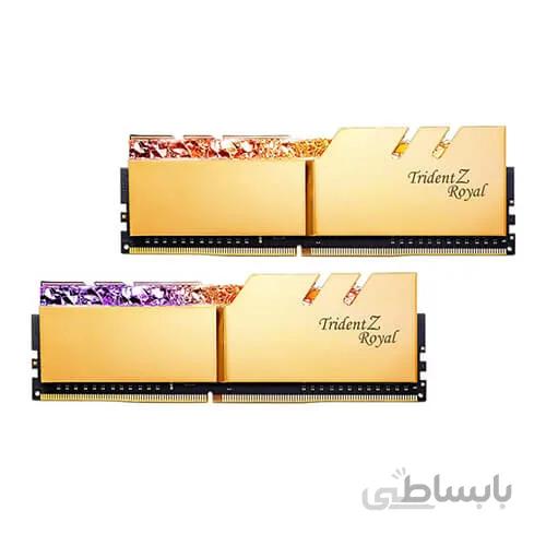 رم کامپیوتر G.SKILL Trident Z Royal GOLD 32GB (16GBx2) DDR4 3200MHz