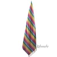 حوله حمام رنگین کمان سنتی باف یزد سایز 100 × 170 سانتیمتر ریشه دار