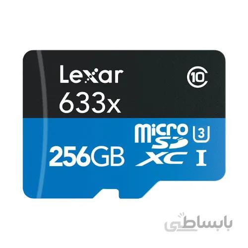 کارت حافظه میکرو اس دی UHS-1 لکسار 256 گیگ A1 مدل Lexar 633X