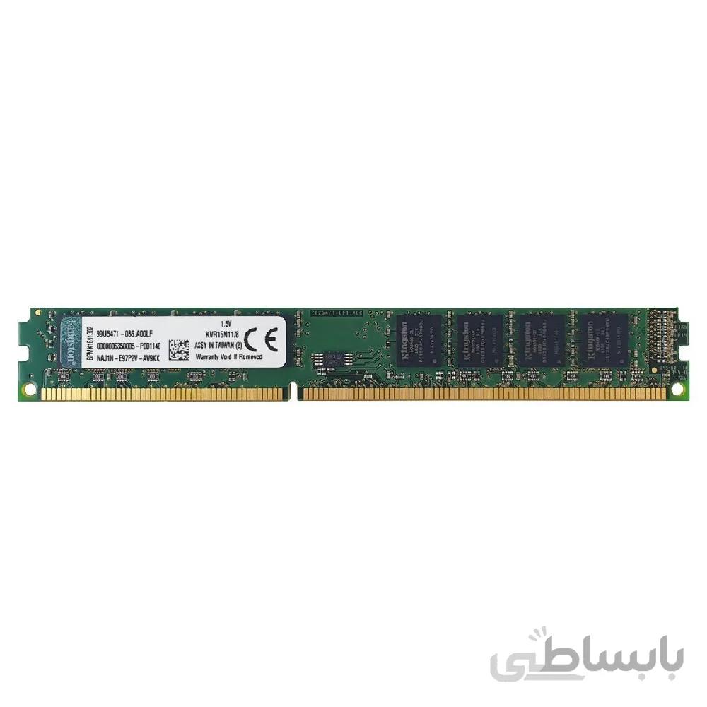 رم دسکتاپ DDR3 تک کاناله 1600 مگاهرتز KVR کینگستون ظرفیت ۸ گیگابایت