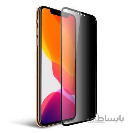 محافظ فول چسب صفحه نمایشگر ایفون Xs Max و ایفون 11 پرو مکس مدل Tempered Full Cover Glass