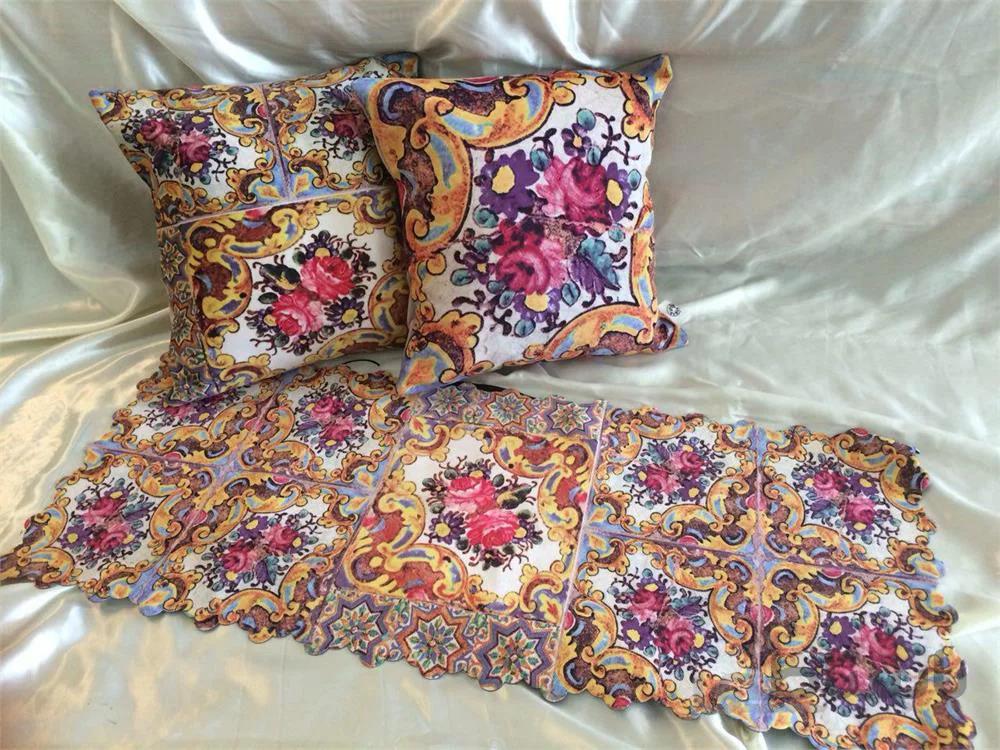 ست كوسن ٤٠ در ٤٠ و رانر ٤٠ در ٧٠ سنتی ا Set كوسن ٤٠ in ٤٠ and runner ٤٠ in ٧٠ traditional