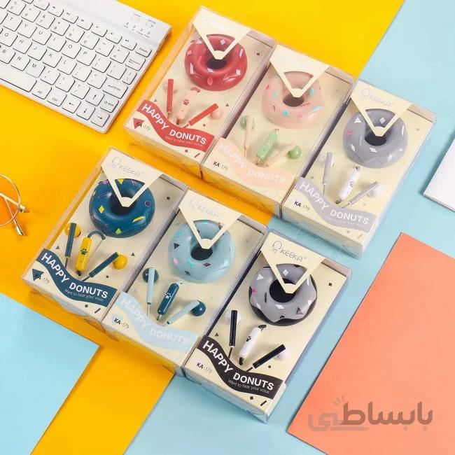 هندزفری فانتزی طرح دونات کیکا Keeka KA-179 Donut earphone ا Keeka KA-179 cute donut earphone