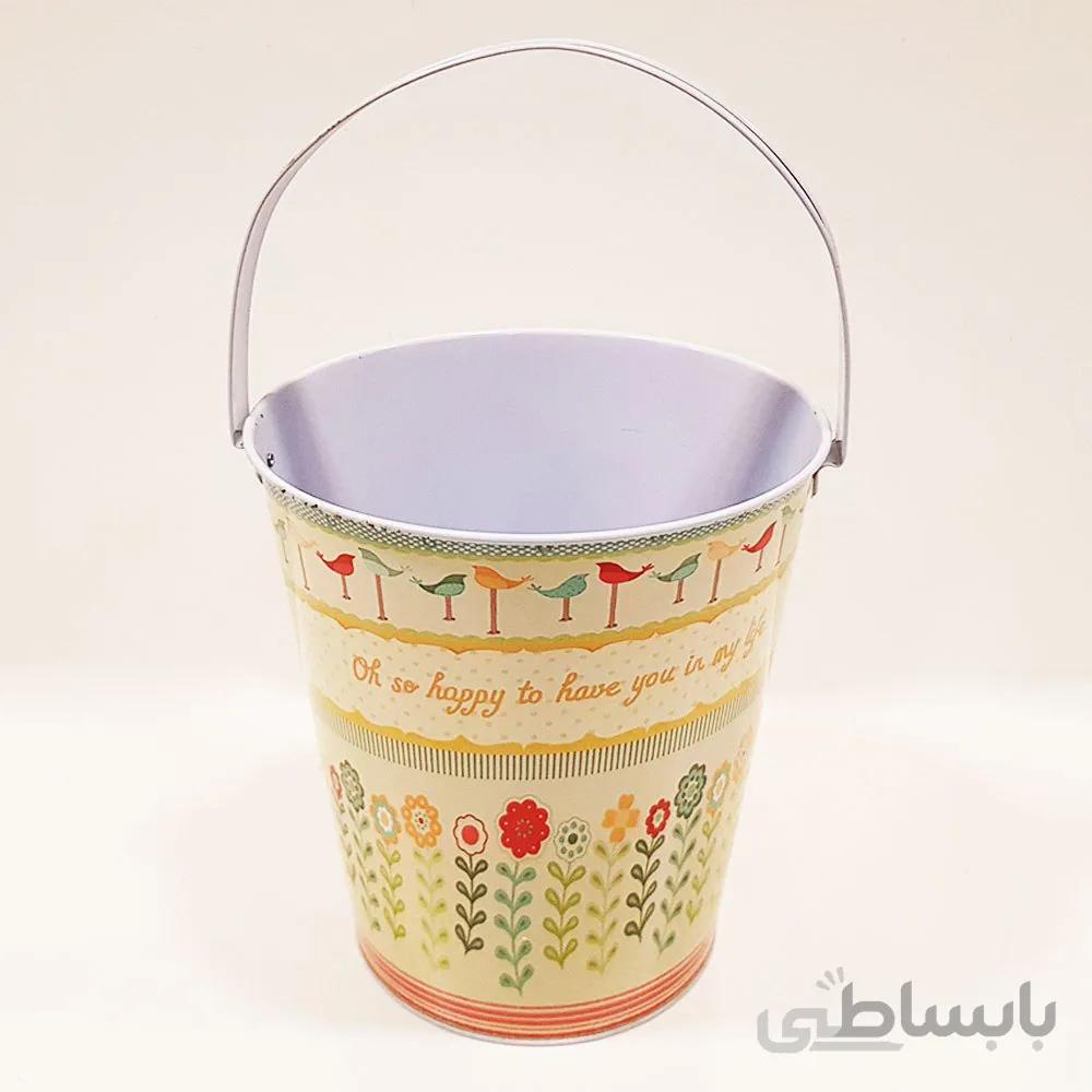سطل فلزی دسته دار طرح 4