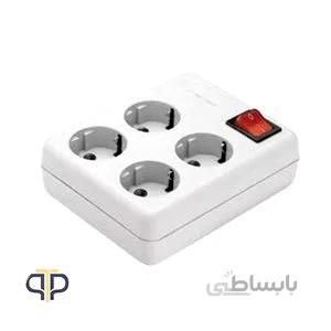 چند راهی برق 4 خروجی سرامیک ارتدار بدون کابل پارت الکتریک