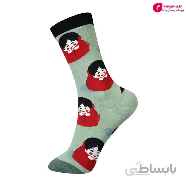 جوراب زنانه ساق بلند MOXIAO طرح عروسک کد R215272