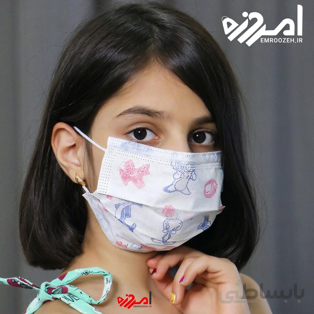 ماسک سه لایه طرح دار کودک (ملت بلون دار)
