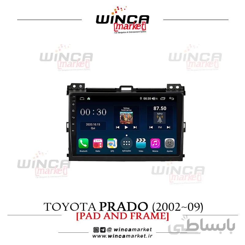 مانیتور اندروید تویوتا پرادو 2002-2009 وینکا مدل QG855 سری +S300 پلاس