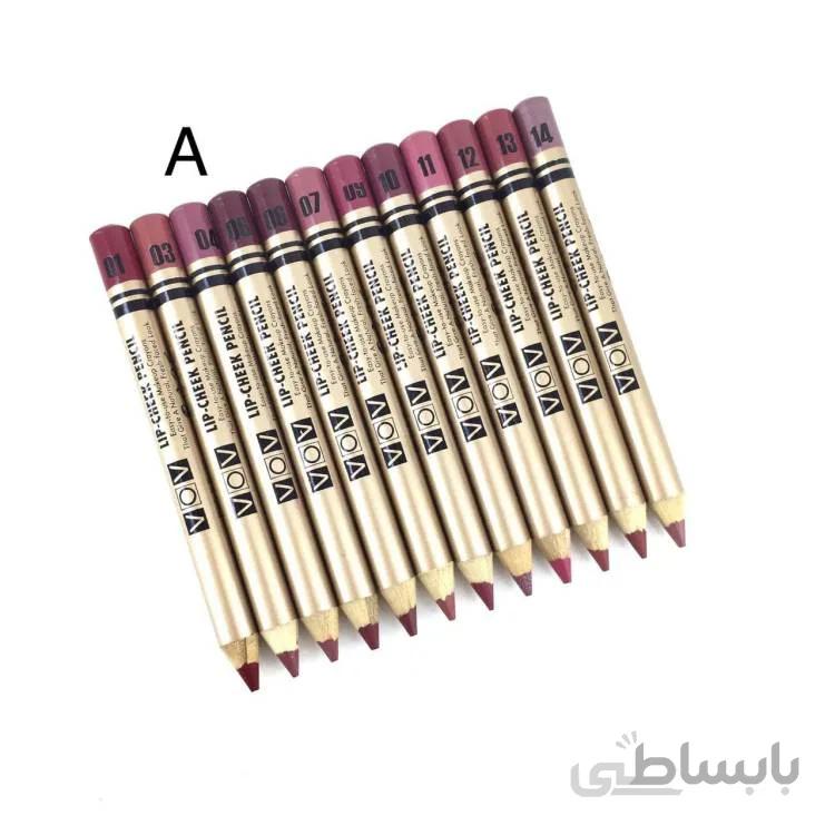 رژلب مدادی وو VOV پک 12 عددی