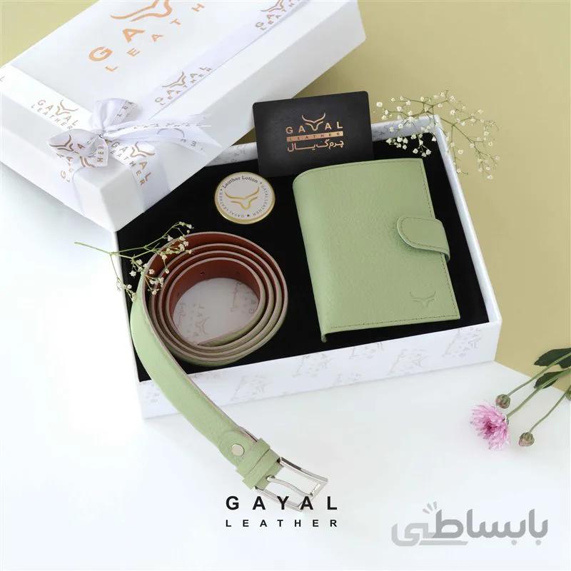 ست زنانه گَیال چرم S50 کاهویی
