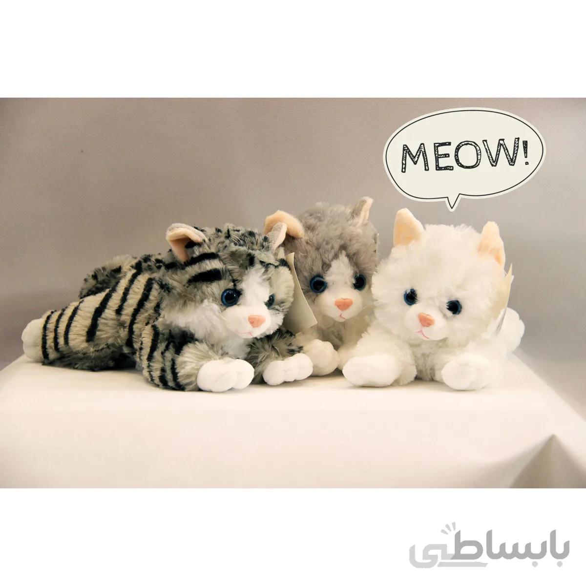 عروسک گربه با کیت صدای گربه سایز 25 سانتیمتر