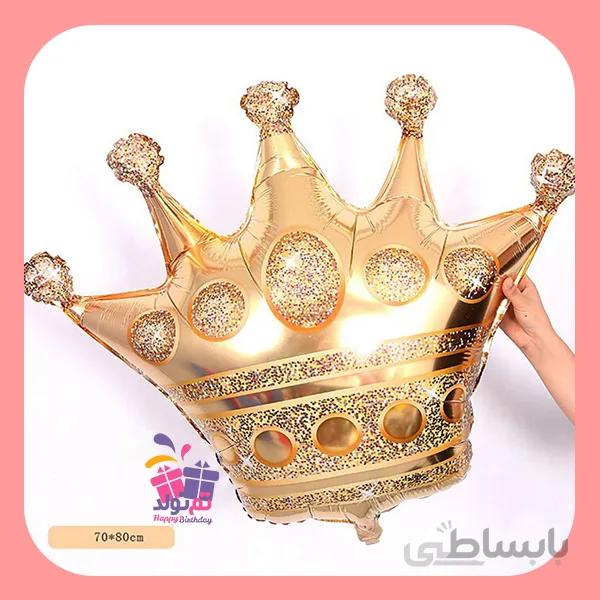 بادکنک فویلی تاج طلایی