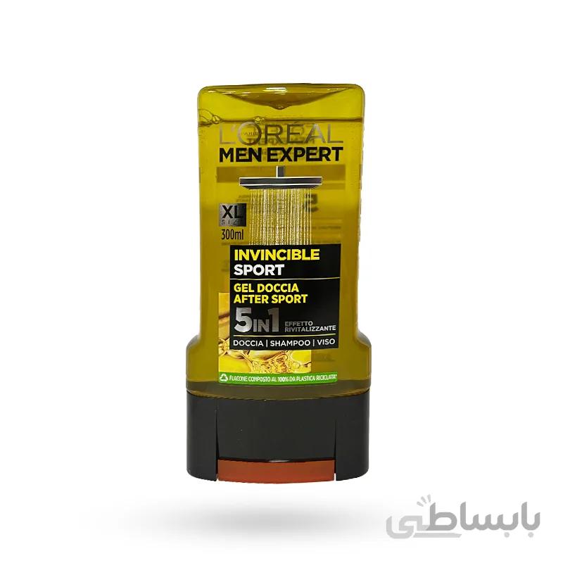 شامپو سر و بدن لورال Loreal مدل Invincible Sport حجم 300 میل