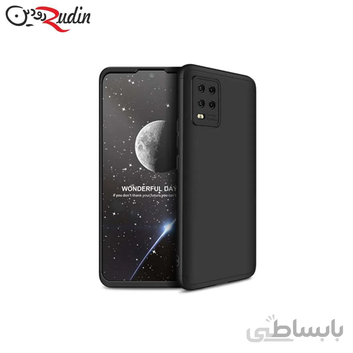کاور ۳۶۰ درجه مدل GKK مناسب Mi 10 Lite مشکی دور مشکی