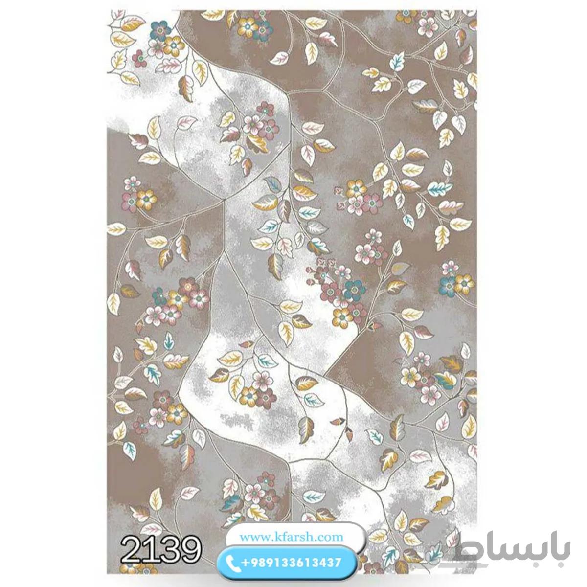 فرش اتاق خواب طرح شاخه برگ پاییزی