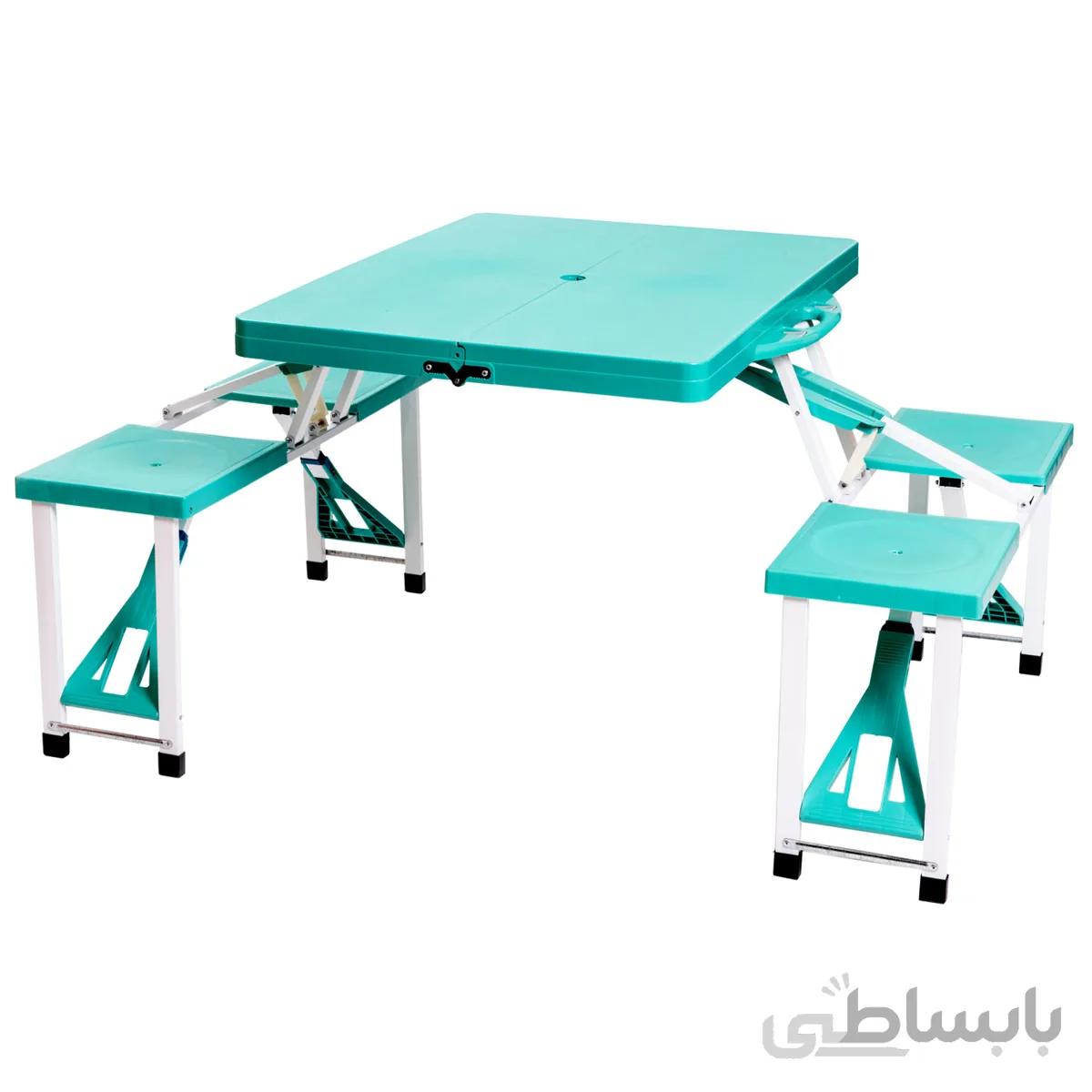 میز و صندلی ۴ نفره تاشو مسافرتی ( سبز )