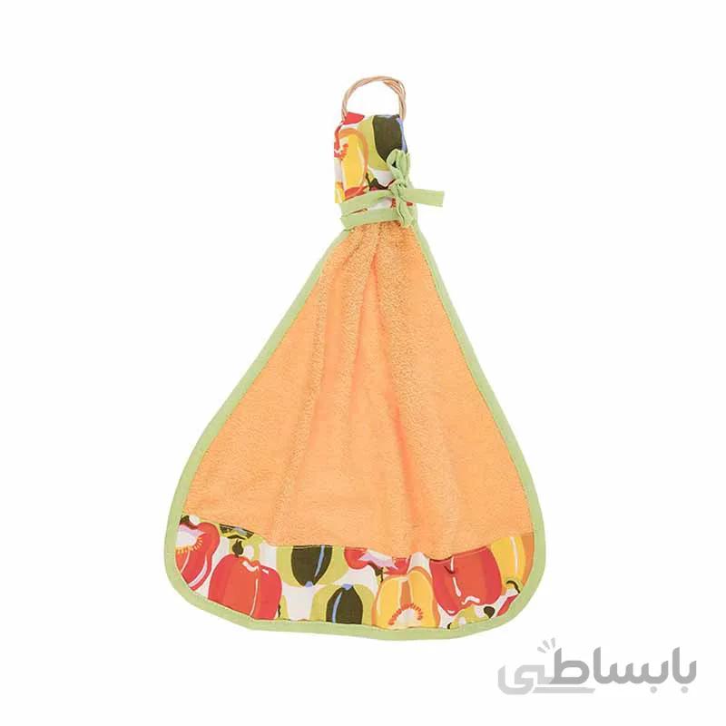 حوله آشپزخانه کتان رزين تاژ طرح فلفل دلمه ای