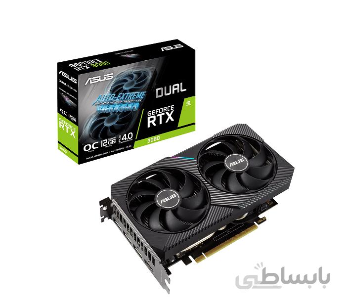 کارت گرافیک 12GB ایسوس مدل Dual جی فورس RTX 3060 OC ادیشن ا Asus Dual GeForce RTX 3060 OC Edition Graphics Card