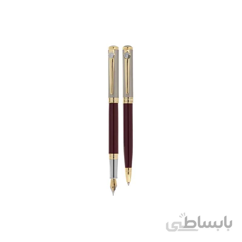 ست خودکار و خودنویس یوروپن مدل esprit 203 نیمه زرشکی