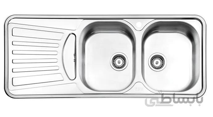سینک استیل البرز مدل R-725 توکار ا Steel Alborz 725-R Inset Sink کد 375567