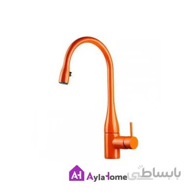 شیر آشپزخانه پول داون کی دبلیو سی KWC مدل ایو نارنجی