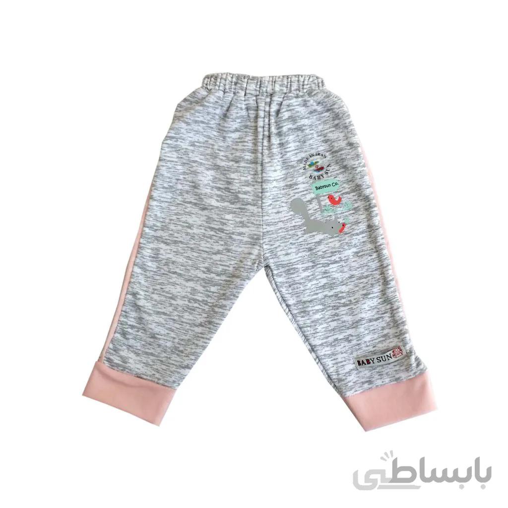 شلوار نوزادی بی بی سان طرح باغچه