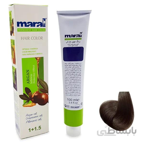 رنگ مو مارال سری دودی مدل قهوه ای دودی متوسط شماره 4.1 maral