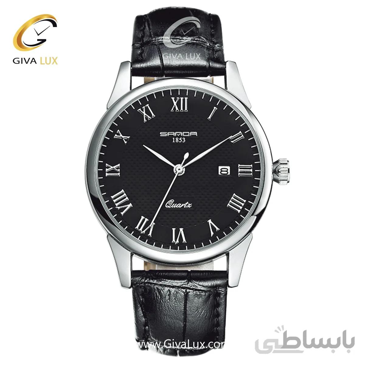 ساعت مچی بند چرمی مشکی مردانه ساندا مدل SANDA189