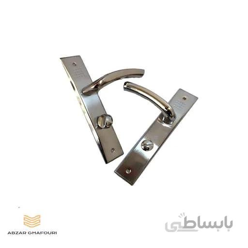 دستگیره در چوبی سرویس خالدار کروم