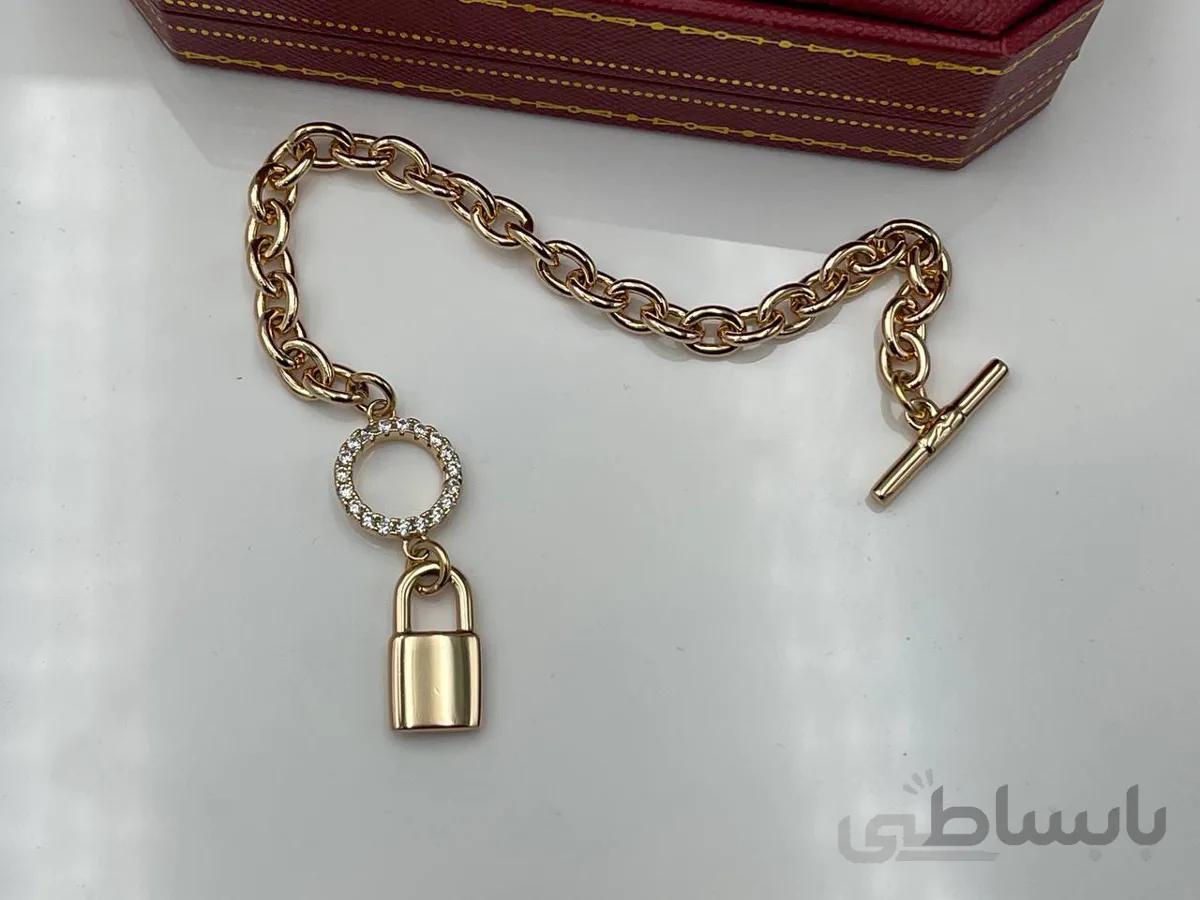 دستبند تیفانی آویز قفل T