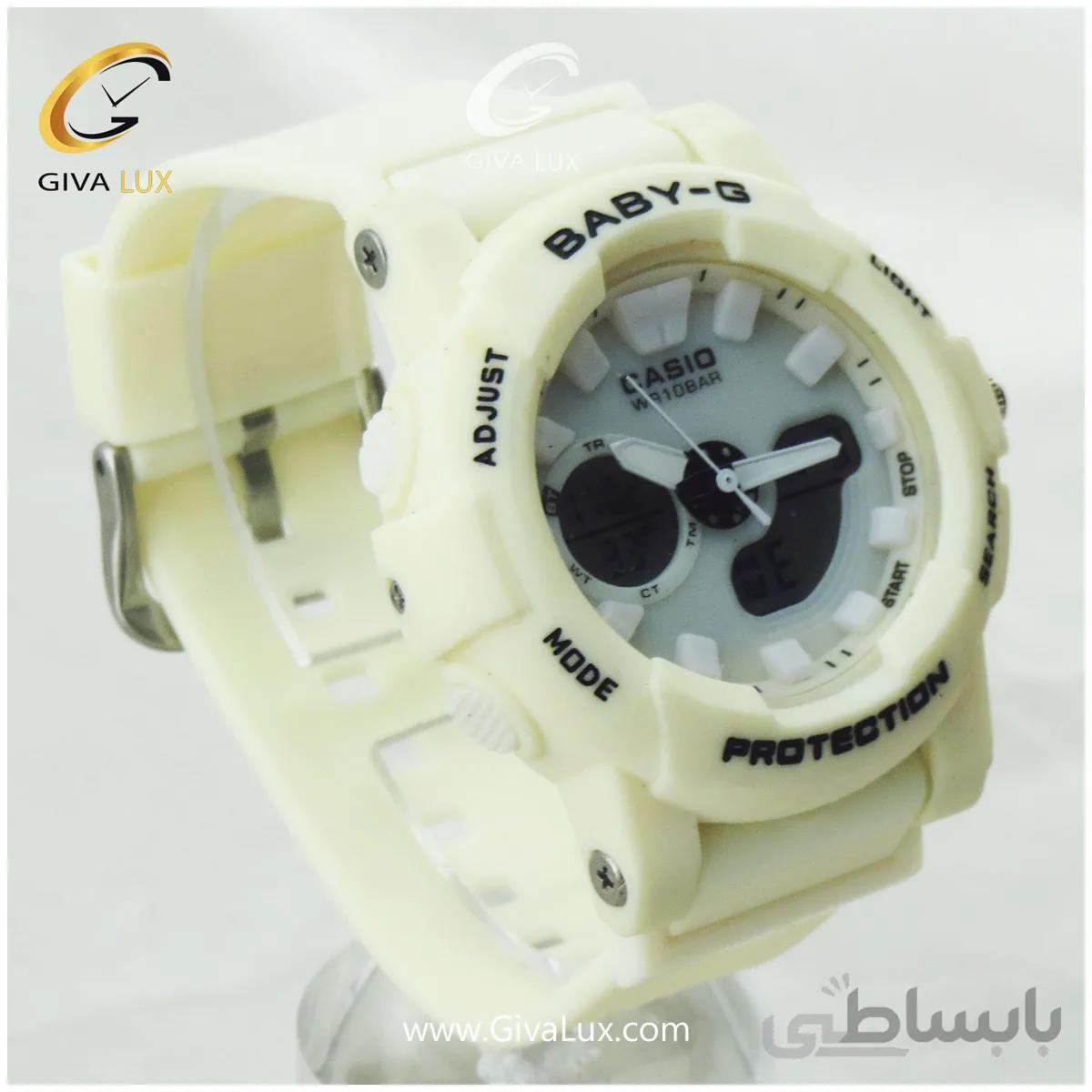 ساعت مچی اسپرت کاسیو جی شاک (BABY-G) سفید